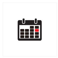 Calendar Icon Logo Vector Illustration with Holiday and Deadline