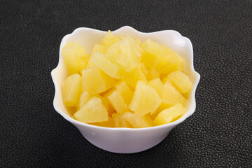 Marinated pineapple pieces