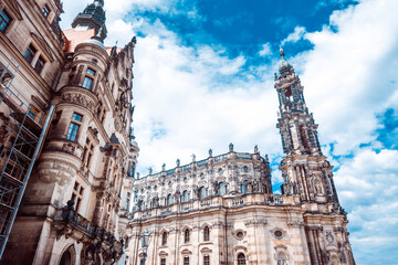 Fototapeta na wymiar Antique building view in Dresden, Germany