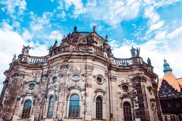 Fototapeta na wymiar Street view of downtown Dresden, Germany