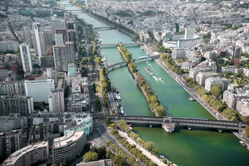 views of buildings and white houses in paris river seine europe france tourism vacation destinations adventure summer sunlight