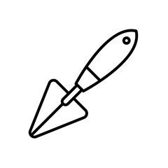spatula gardening tool line style icon