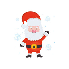 christmas character concept, cartoon santa claus icon