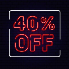 Red neon sale 40% off