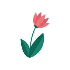 flower growth plant flat style icon