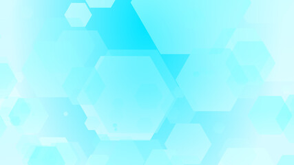 Obraz na płótnie Canvas Abstract hexagon geometric white blue pattern technology medical and science background.