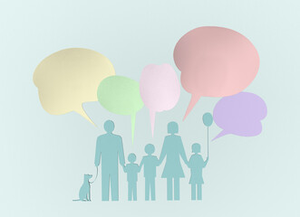 家族と吹き出し