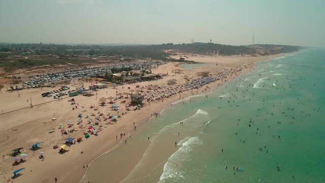 shores of the Mediterranean sea in Netanya