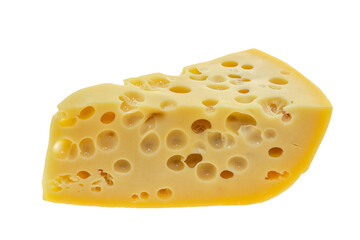 Maasdam cheese - yellow triangle with holes