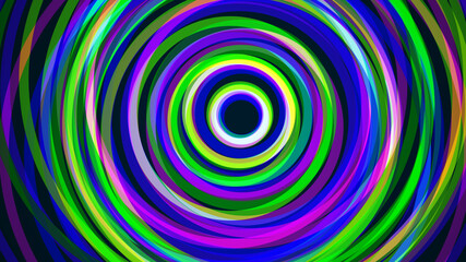 Fototapeta na wymiar Abstract background with colorful green blue pink round circle lines