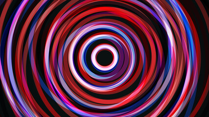 Fototapeta na wymiar Abstract vibrant background with colorful red blue round circle lines
