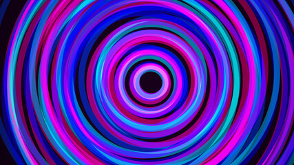 Abstract colorful background with blue pink cyan round circle lines