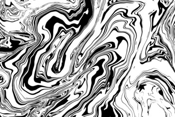 Fluid art texture. Abstract background with swirling paint effect. Liquid acrylic picture with artistic mixed paints. Can be used for baner or wallpaper. Black and white overflowing colors.