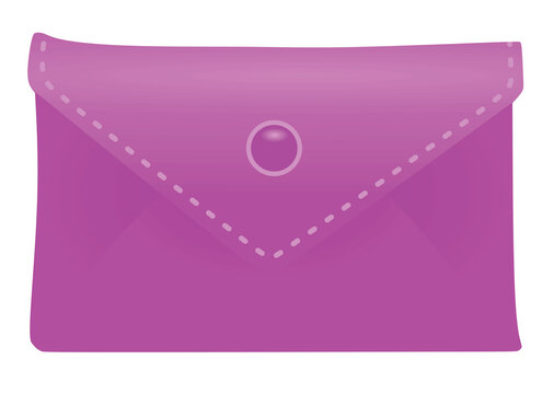 Purple Hand Bag. Vector Illustration