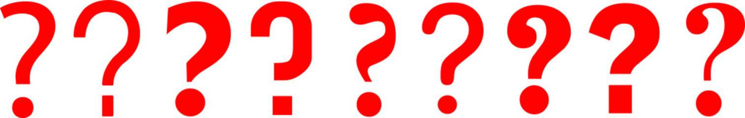 Question marks question signs interrogation points ? symbol icon red 3d queries