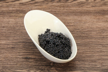 Luxury strugeon fish black caviar