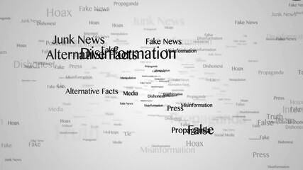 Fake News Keywords Animation, Background, Loop, 4k
