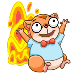cute hamster cartoon