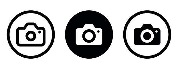 Photography camera icon, Photo camera symbol for apps and websites