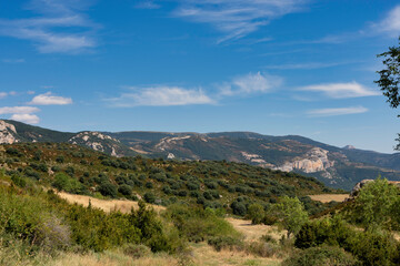 mountainous landscape photography from the castle