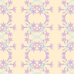 Soft arc flower seamless illustration pattern. Cute wildflower vector tileable background.
