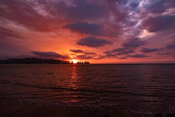 sunset at the beach