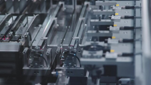 Creating Micro Chips Electronics Close Up Macro Inside Factory