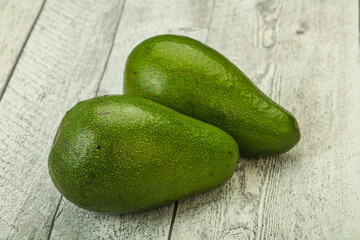 Two ripe exotic avocado vegetable