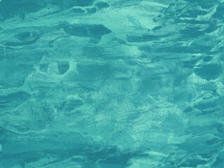 Drippy Watercolor Paint Texture Grungy Bright Swimming Pool Blue