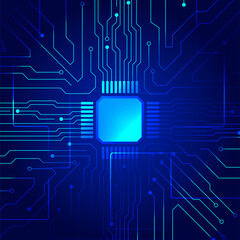 Computer board. Technology blue background texture