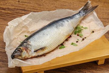 Salted Herring fish with pepper
