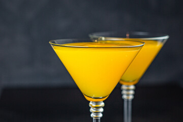 beverage juice drink cocktail pumpkin or citrus healthy vitamins snack top view copy space for text food background rustic