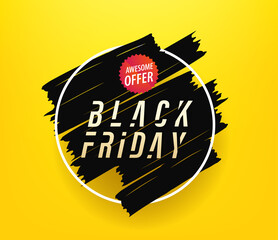 Black friday awesome offer vector banner