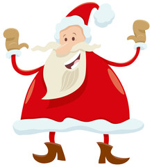 happy Santa Claus cartoon character on Christmas time