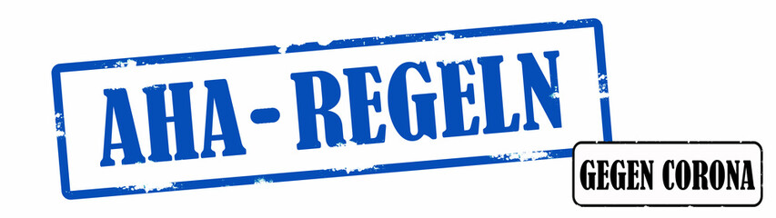 CORONAVIRUS / CORONA - Blauer Banner Stempel mit Schriftzug 