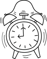 Doodle art of alarm clock