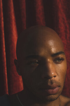Close Up Of Black Man