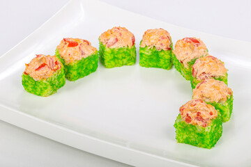 Japanese cuisine - baked roll with fish