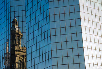 reflection cathedral of santiago de chile