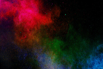 抽象的なカラフルな色彩のパウダーの背景画像