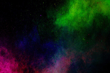 抽象的なカラフルな色彩のパウダーの背景画像