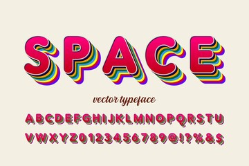 Fototapeta na wymiar alphabet design, typeface vector, vintage font, white and red style background