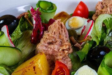 Tuna salad with vegetables