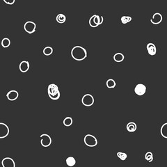 Dots seamless pattern. Hand drawn circles background texture.