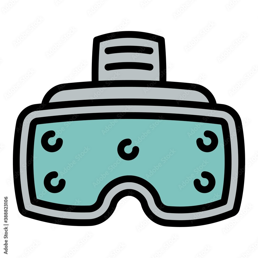 Poster simulation game goggles icon. outline simulation game goggles vector icon for web design isolated on