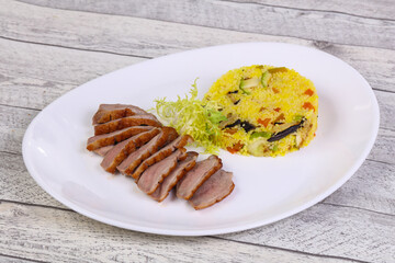 Roasted Duck breast with couscous