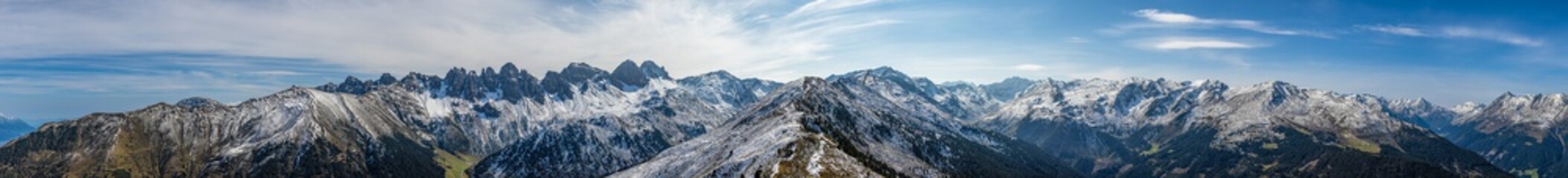 Gipfelpanorama in den Alpen