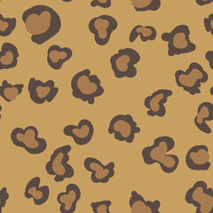 Animal print vector seamless pattern. Hand drawn exotic nature texture background.