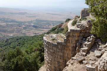 Fototapeta na wymiar Fortress Nimrod in the northern Golan in Israel