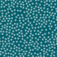 Seamless Winter Snow Flakes Background Pattern.